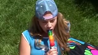 [GetFreeDays.com] Little April sucking on a rainbow popsicle Sex Clip December 2022-3