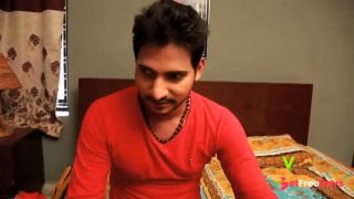 Indian Housewife Aunty Varsha Romance With Husband Friend In Bedroom On Saree Hot Telugu Short Film -2