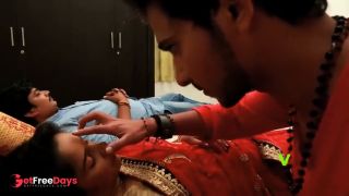 Indian Housewife Aunty Varsha Romance With Husband Friend In Bedroom On Saree Hot Telugu Short Film -3