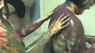 online xxx clip 7 Body painted BBWs Christina and Madalyn - curvy - femdom porn violent femdom-7