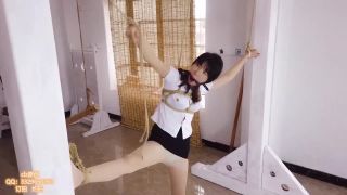 rope bondage shibari ballgag stewardess-8