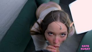 online clip 37 Katekuray – Beautiful elf gets fucked in her mouth | clothed blowjob | femdom porn throat fetish-5