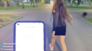 Deluxe Bitch - Cumming hard on a walk in a public park with a remote - controlled vibrator - Public orgasm-1