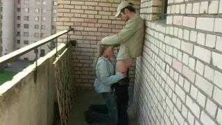 xxx clip 35 RussianGirls.com - Olya Shkabarnya - Blowjob On The Balcony [SD 576p] | russian porno video | hardcore porn pregnant hardcore gangbang creampie pussy-5