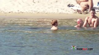 porn clip 14 hardcore sex gif hardcore porn | Long haired hottie shows her goods at the plage | nudism-1