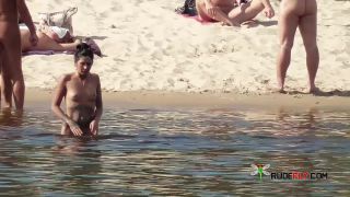 porn clip 14 hardcore sex gif hardcore porn | Long haired hottie shows her goods at the plage | nudism-8