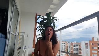 Kathalina777 Does A Delicious Fuck Anal On The Balcony Of Her HouseEnds With The Milk In Her Mout 1080p-9