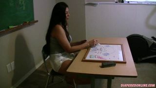 DiaperedonlineChristine Christine Wets Diaper While Drawing-7