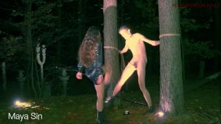 free adult clip 38 giving birth fetish fetish porn | Maya Sin – Ballbusting In The Depths Of A Dark Forest 4K | fetish-4