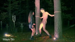 free adult clip 38 giving birth fetish fetish porn | Maya Sin – Ballbusting In The Depths Of A Dark Forest 4K | fetish-8