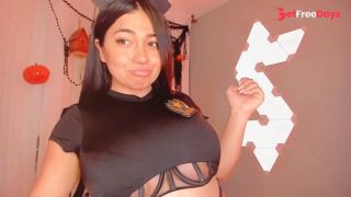 [GetFreeDays.com] Cute Latina dressed as a horny police officer gets hot showing off her great body in a live show Porn Clip November 2022-4