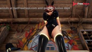 [GetFreeDays.com] Hentai Vtuber Elfie Love squirts w dildo in black latex suit and ball gag 3D  VRCHAT  MMD Adult Stream June 2023-1