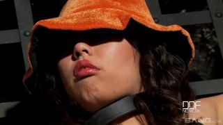 adult xxx video 32 femdom bondage handjob Tigerr Benson Uses Femur Bone As Dildo In Halloween Dungeon, fetish on femdom porn-1