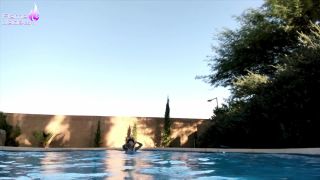 adult xxx clip 44  Flame Jade – Perfect Student Sucking and Riding on Dildo in Outdoor Pool, big dildos on toys-1