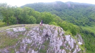 Curvy A guy fuck me while hiking on the mountain for a little water , Hot Milf Public outdoor sex 4k-3