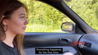 Vallery Ray - Whore sucked in the car and cheated her boyfriend 1080P - Car blowjob-5