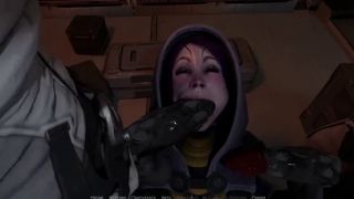 Porno Game Lara Croft in space stretches her throat with huge cocks-0