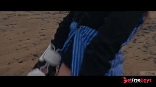 Submissive Italian beauty Silvia Soprano gets roughly dominated on a beach in Norway-5