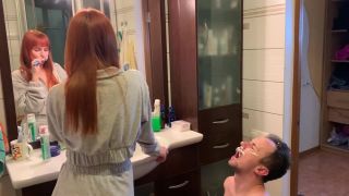 online adult clip 37 Petite Princess FemDom - Redhead Girl Brushes Her Teeth and Spits in Slave's Mouth - Amateur Femd... on fetish porn anna gold femdom-5