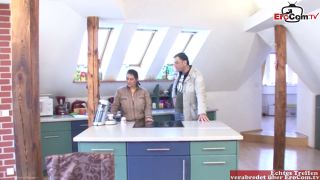 Mature German Housewife Fucks In Leather Boots In The Kitchen And Gets -0