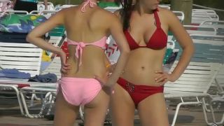 Sweet teenage pool girls get voyeured public -6