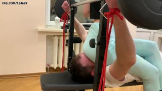 online clip 21 Petite Princess FemDom – Red Head Mistress Sofi In Blue Leggings In GYM on femdom porn aiden starr femdom-9