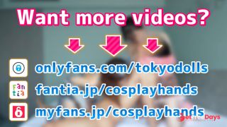 Japanese girls in a cute leopard costume gives a guy a handjob and assjob.-9