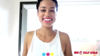 DIAMOND BANKS Aka AMETHYST BANKS Ebony NO HANDS POV Blowjob Cum Swallow -0