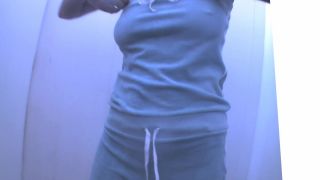Hidden-Zone.com- Pv919 A tanned beauty changes into a swimsuit in a beach cabin. Shaved pussy and big tits close up.-7