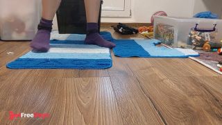 Sexy MILF, hairy pussy, big ass, vacuum cleaner in empty house. Latina with big hairy tits.-2
