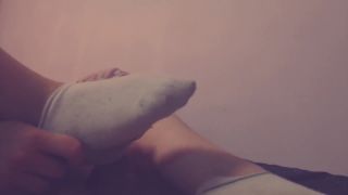 free adult video 5 Ankle socks and perfect technique / footjob, sockjob / cock inside socks, russian amateur casting on feet porn -4