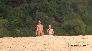 A public beach heats up with two hot teen nudists nudism -5