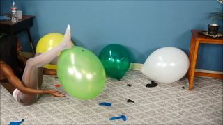 Custom Fetish - Halle Sit to Pops 17 and 12 Balloons - Fetish-0