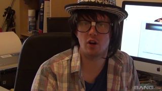 Sindy Strutt - Curvy Blonde Chick With Massive Boobs Sucks Dick And Titty Fucks A Nerd - Reality porn-1