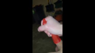 Blue_eye_boyCB - Loud moaning while jerking off into a condom in the garage! Risky noisy masturbating boy solo!-0