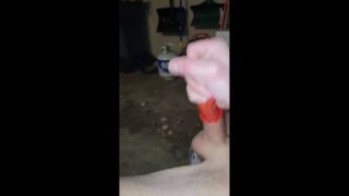 Blue_eye_boyCB - Loud moaning while jerking off into a condom in the garage! Risky noisy masturbating boy solo!-1