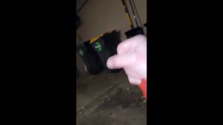 Blue_eye_boyCB - Loud moaning while jerking off into a condom in the garage! Risky noisy masturbating boy solo!-5