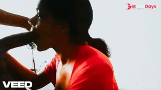 COSPLAY PEACH AND RED DRESS EBONY SUCKING DICK BLOWJOB BBC-9