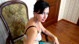 Wanilianna 16 08 04 White Dress And Blue Nylons In The Action.-1