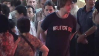Candid – slim and stacked babe walking - Big boobs-0