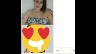 cute amateur girl playing with titts and pussy in videochat-0