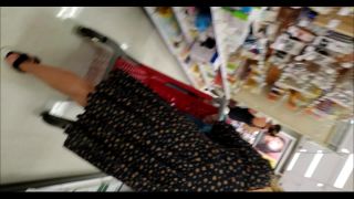 adult video 49 Blonde Milf Shopping Upskirt Satin Panties,  on webcam -8