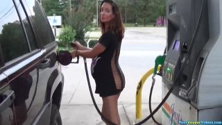 Pregnant wife gas station flashing-4