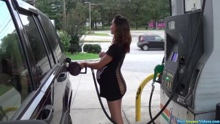 Pregnant wife gas station flashing-5