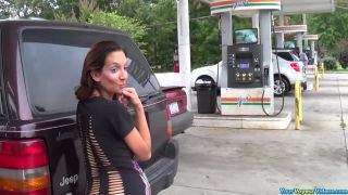 Pregnant wife gas station flashing-9