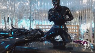 adult clip 32 Rubber Freak: Shining My Rubber Bed, femdom tied on femdom porn -1