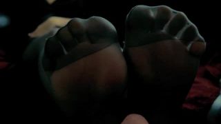 Black pantyhosed feet 2 - (Feet porn)-0