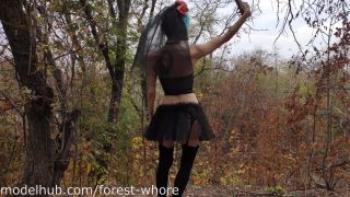 pain torture bdsm femdom porn | Forest Whore - Halloween public party [FullHD 1080P] | homemade-0