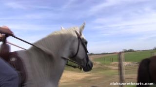 Naked horse riding Lesbian!-3