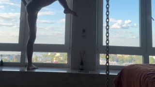 Small Tits beautiful banner on the windowsill-8